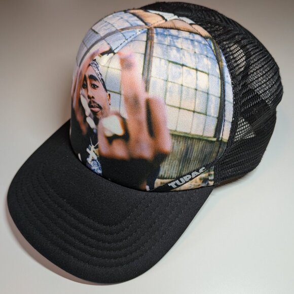Tupac Graphic Snapback Trucker Hat - Picture 7 of 7